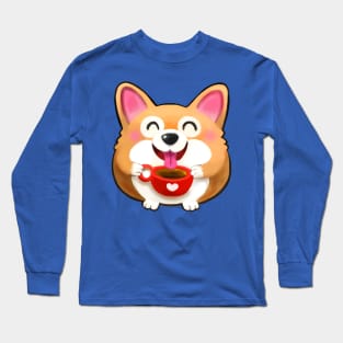 Corgi & Coffee Long Sleeve T-Shirt